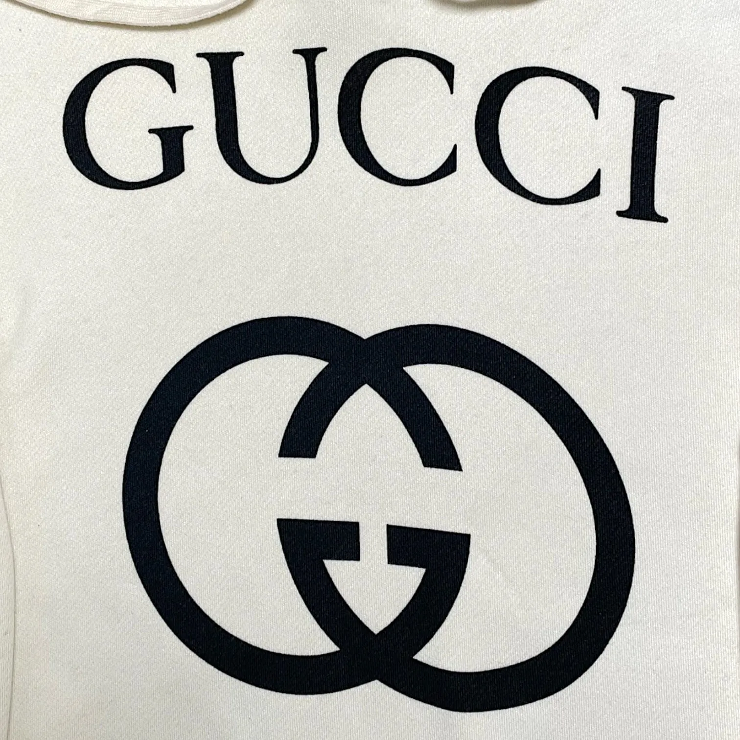 Gucci Interlocking G Logo Oversized Hooded Sweatshirt Off White Pre-Owned