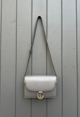 GUCCI Small GG Ring Leather Shoulder Bag