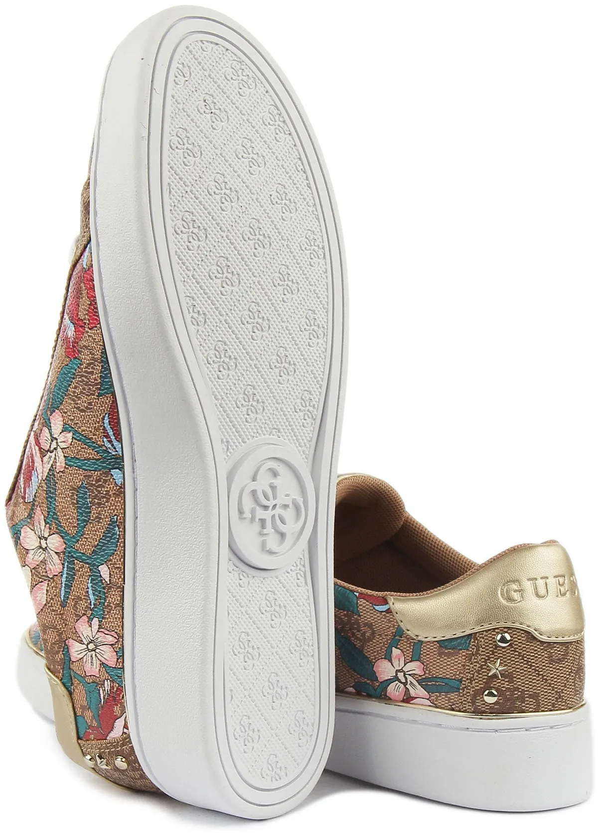 Guess Bevlee Floral Print In Beige For Women