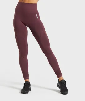 Gymshark Energy  Seamless Leggings - Berry Red