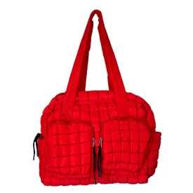 GZ-2646 Puffer Quilted Travel Bag Red