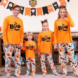 Halloween Family Pajama Trick or Treat Boo Matching Halloween Skull Print Sleepwear Family Look Pyjamas