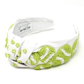 Hand Beaded Tennis Knotted Headband