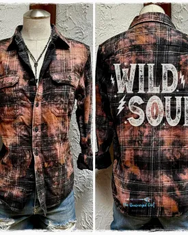 Hand Distressed Wild Soul Flannel