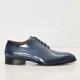 Hand Paint Patina Patent Leather Oxfords - Grey