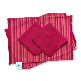 Handwoven Placemats & Napkins - Red & Orange