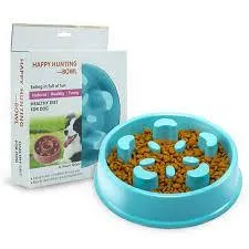 Happy Hunting Slow Feeder Pet Bowl - Assorted Colours