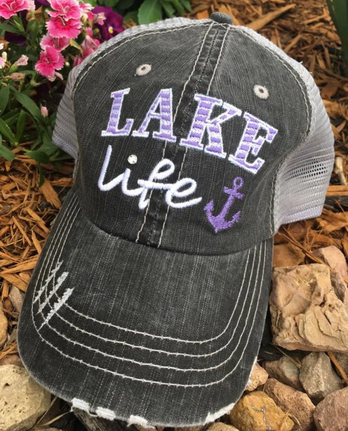 Hats and clothing { I’m on lake time } Black • S - 3XL • Tank tops