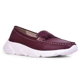 Healers Casual Maroon Loafers For Women C275-01 By Liberty