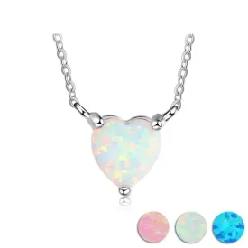 Heart Shape Opal Pendant Love Necklace Necklace for Women