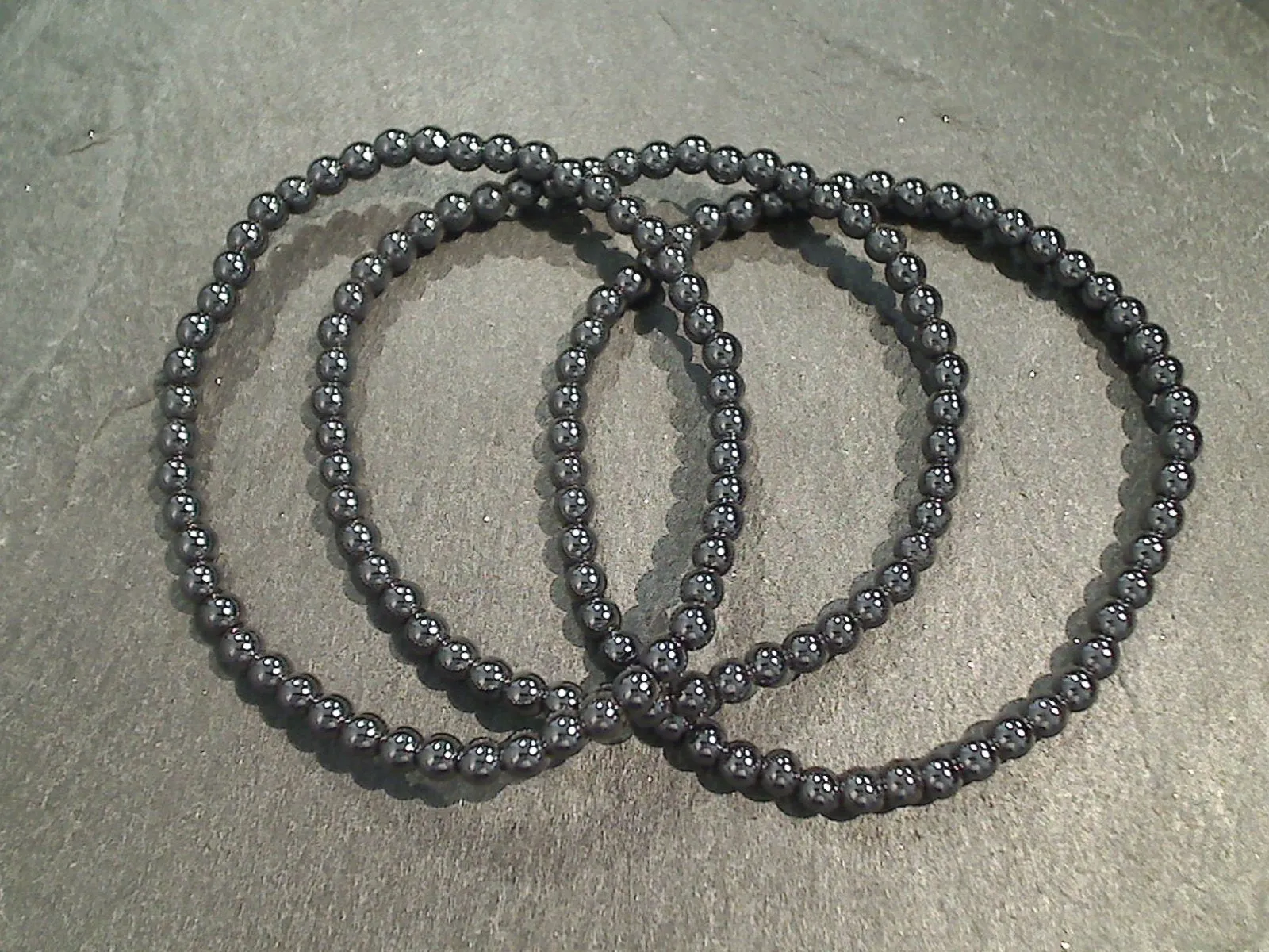 Hematite 4MM Stretch Bracelet