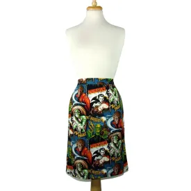 Hemet Hollywood Horror Monsters Pencil Skirt