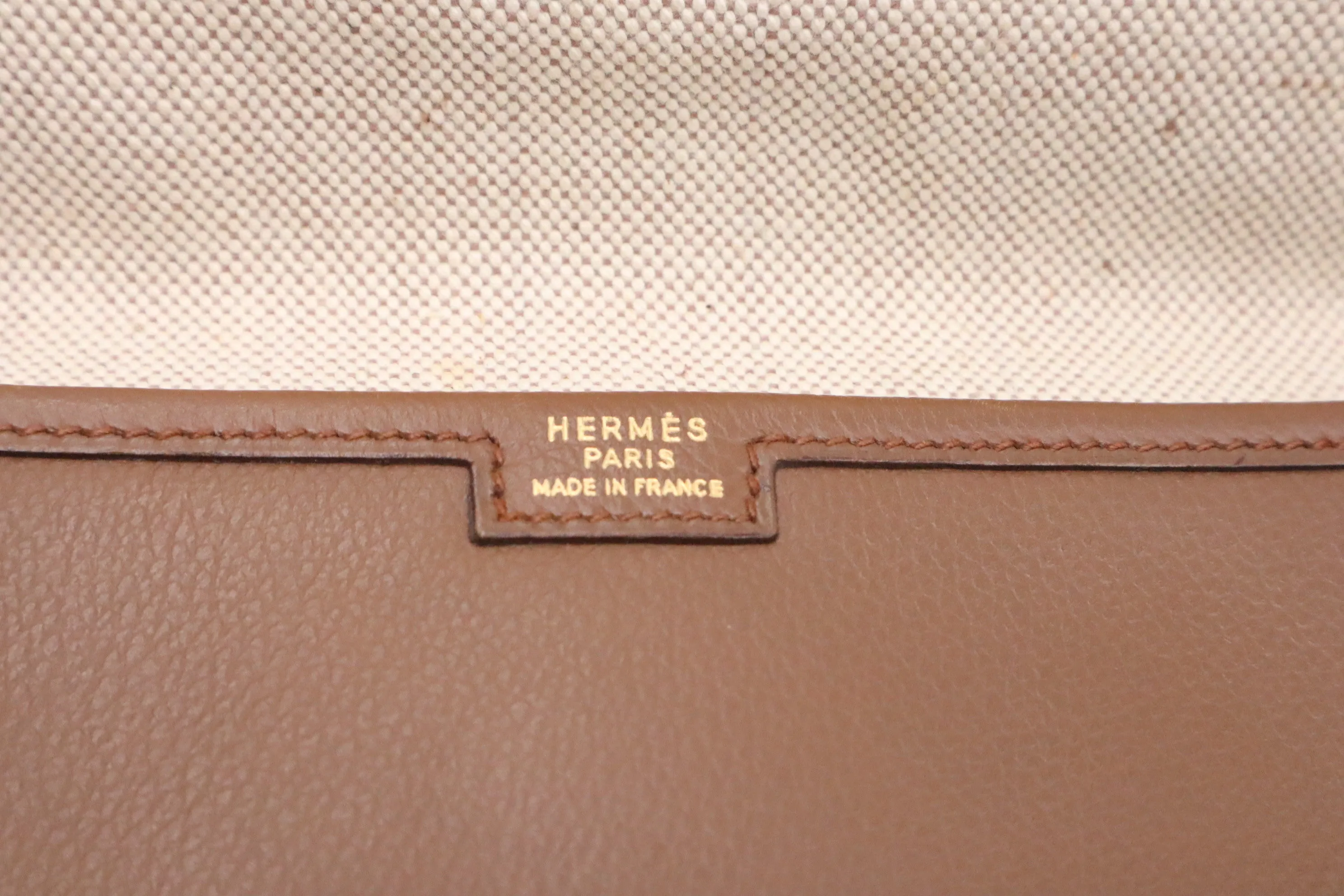 Hermes Jige Elan PM in Light Brown Leather