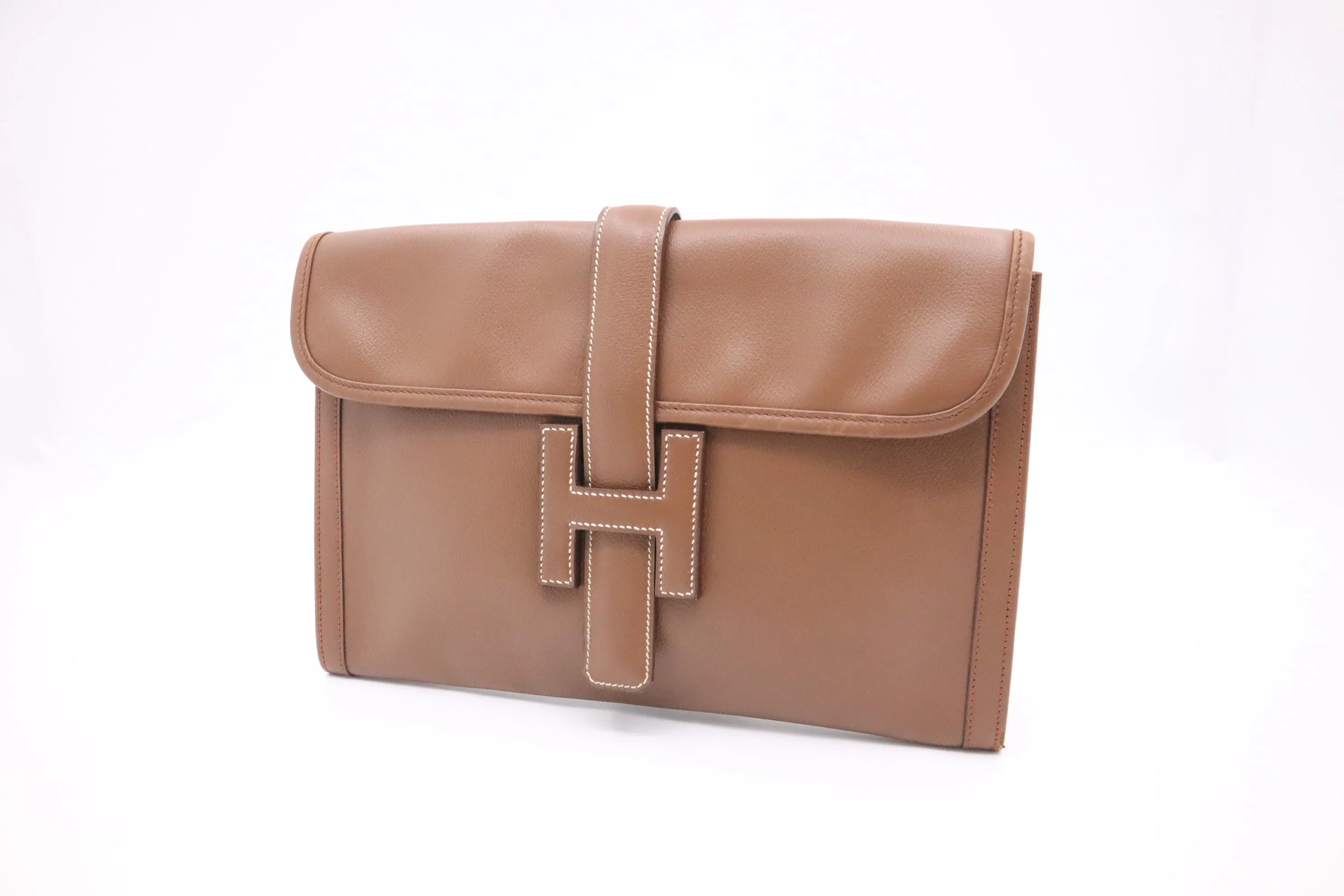 Hermes Jige Elan PM in Light Brown Leather