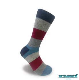 Heshí Rugby Five Sock - Red / Heather Blue