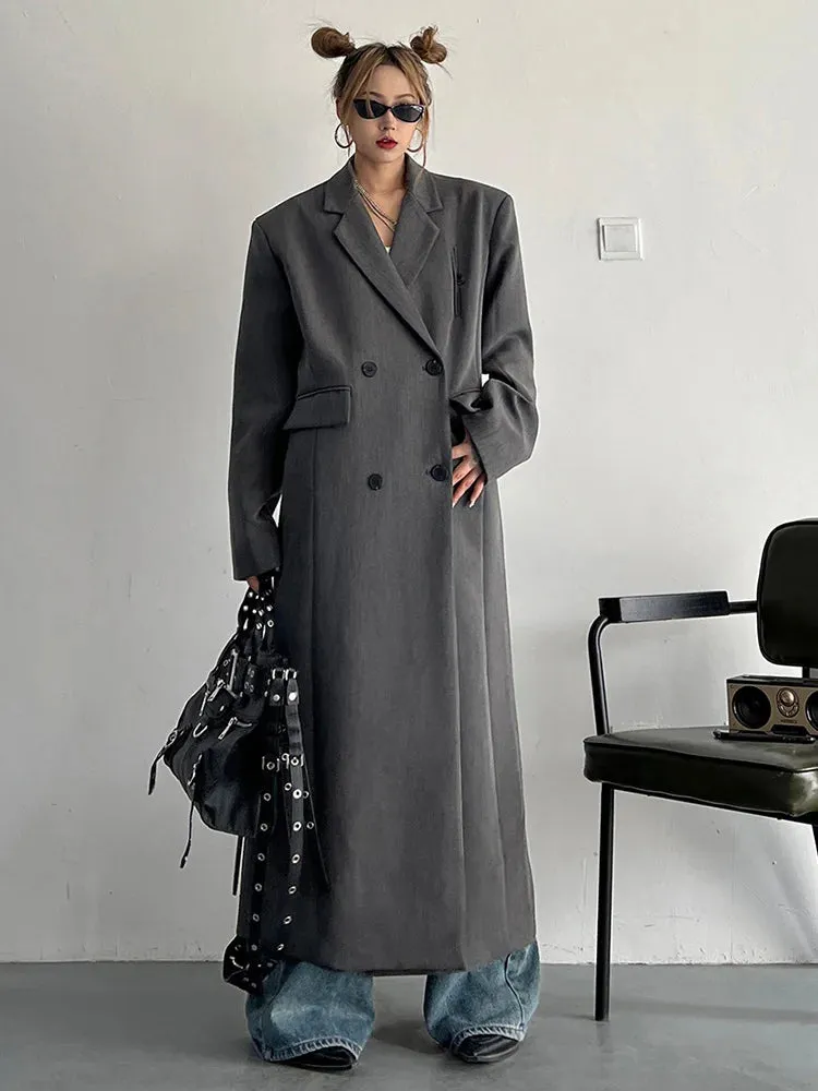 HEYFANCYSTYLE Soft Oversized Trench Coat