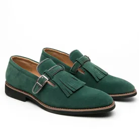 High Quality Mens Tassel Loafers Formal Slip On Men Green Leather Shoes Luxury Suede Loafers Men Oxfords Shoes chaussure homme