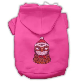 Hipster Penguin Rhinestone Dog Hoodie Bright Pink Xl (16)