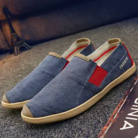 Hnzxzm Men Casual Shoes Espadrilles Slip on Breathable Classic Men Canvas Shoes Loafers Cheap Men Lazy Boat Driving Shoes For Men Comfy