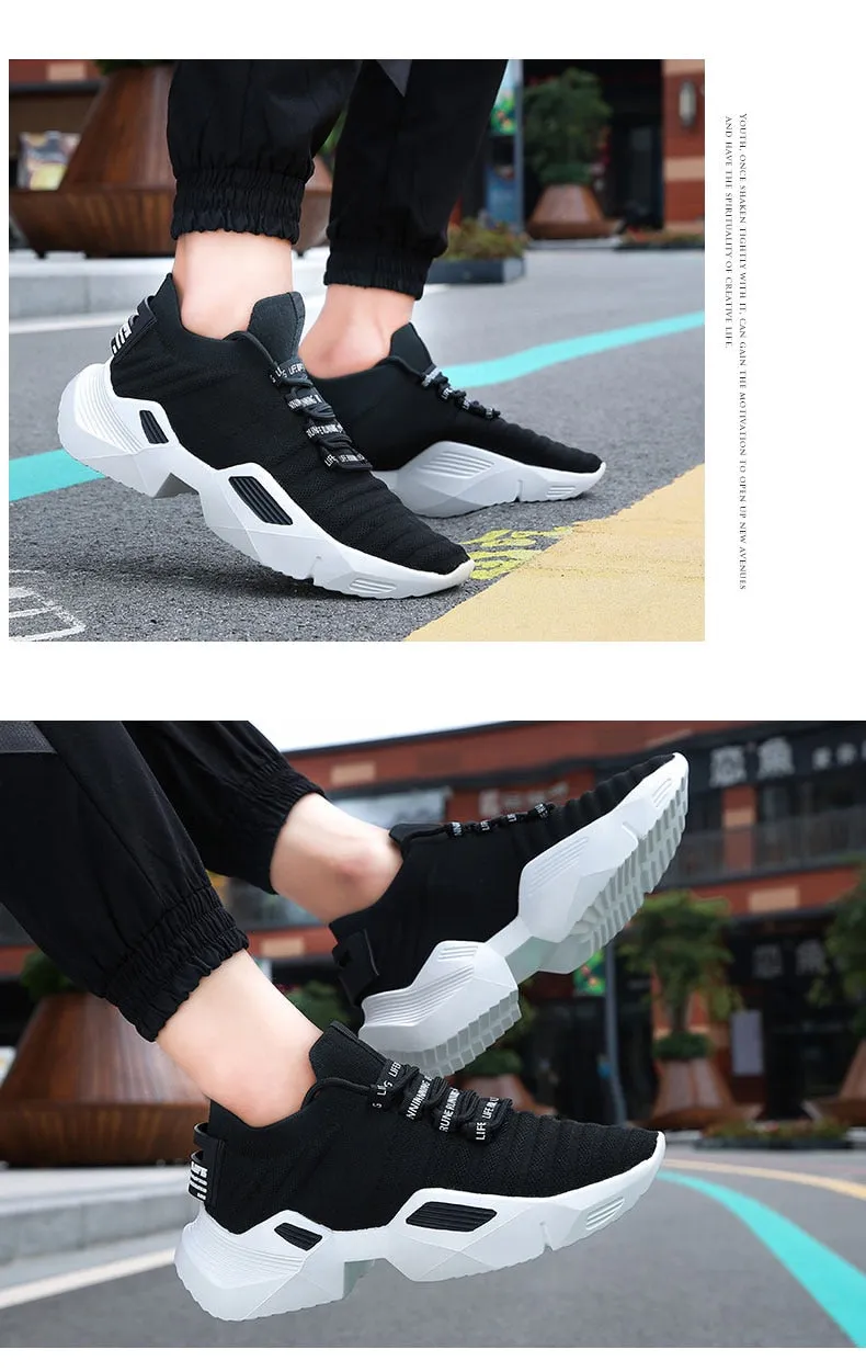 Hnzxzm Men Casual Shoes Summer Rubber Bottom Vulcanized Tennis Sneakers Mesh White Large Size Basketball Running Shoes Zapatillas