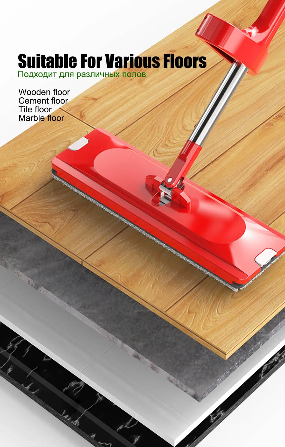 Home Wood Flooring Wet And Dry Mop