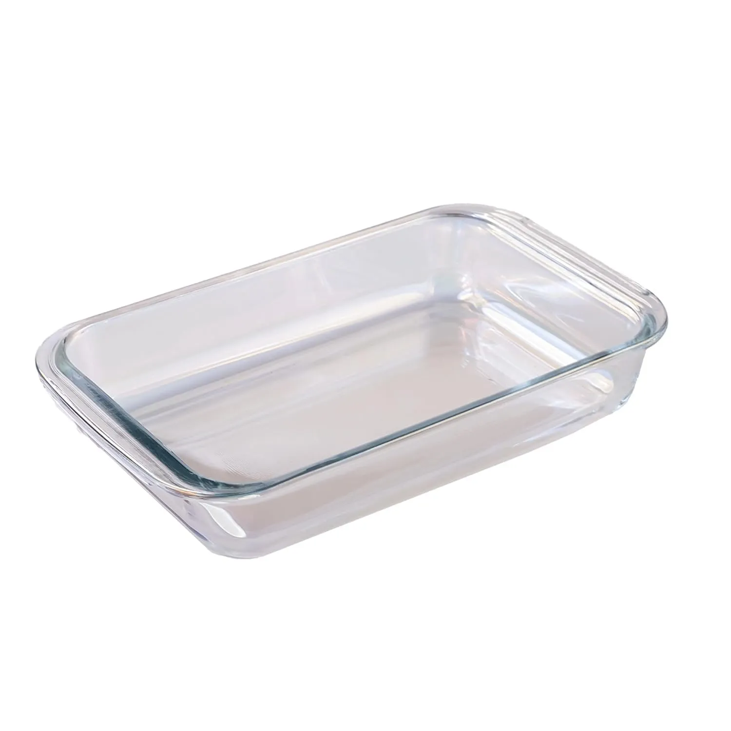 Homestic 1000 ml Borosilicate Glass Baking Tray | Transparent Microwave Oven Safe Utensils | Rectangular Bread Moulds for Baking | Dishwasher & Freezer Safe | Multipurpose use Serving Tray