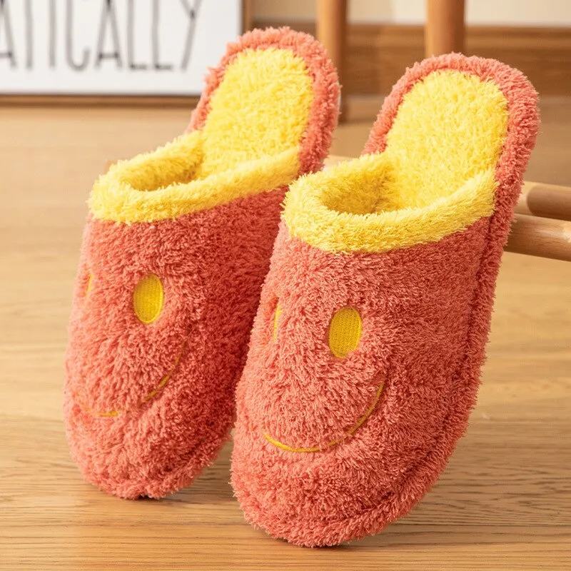 Hot Sale Women Fluffy Fur Slippers Winter Warm Floor Slipper Plush Fleece Flat Couple Shoes Soft Comfy Cute Indoor Slippers