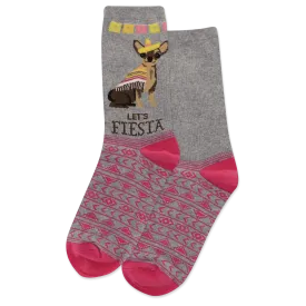 HOTSOX WOMEN'S LETS FIESTA CREW SOCKS