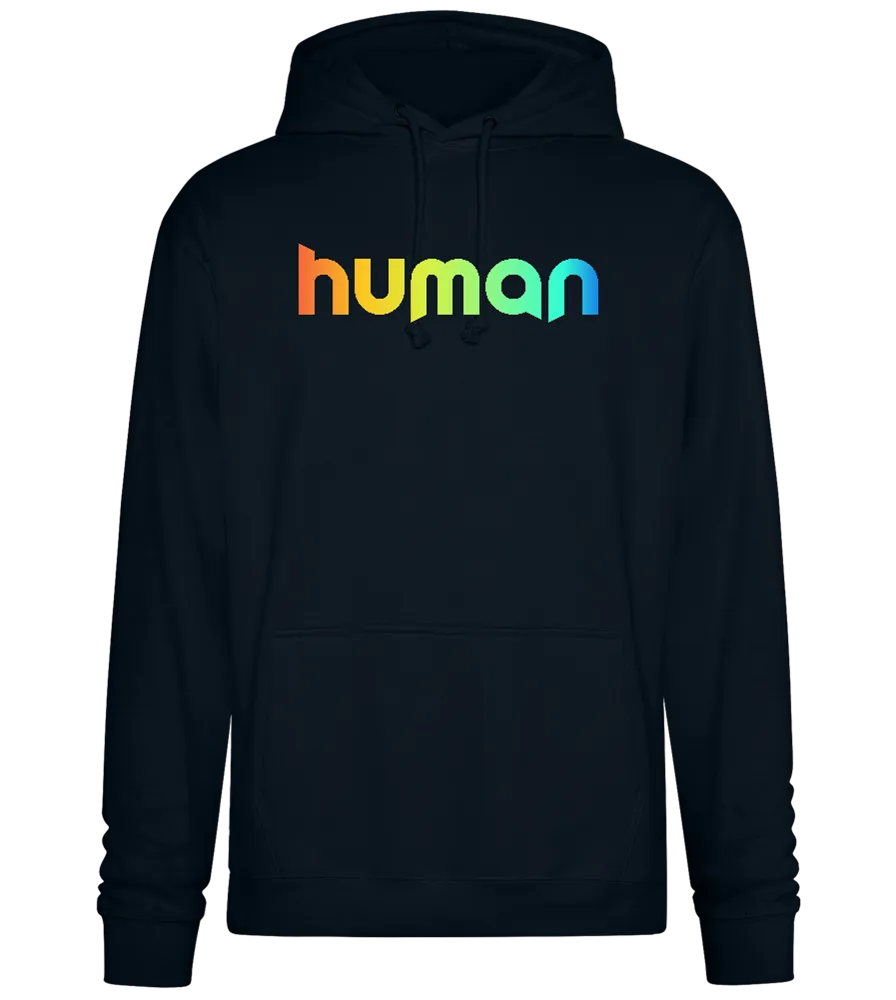 Human Rainbow Letters Design - Premium Essential Unisex Hoodie