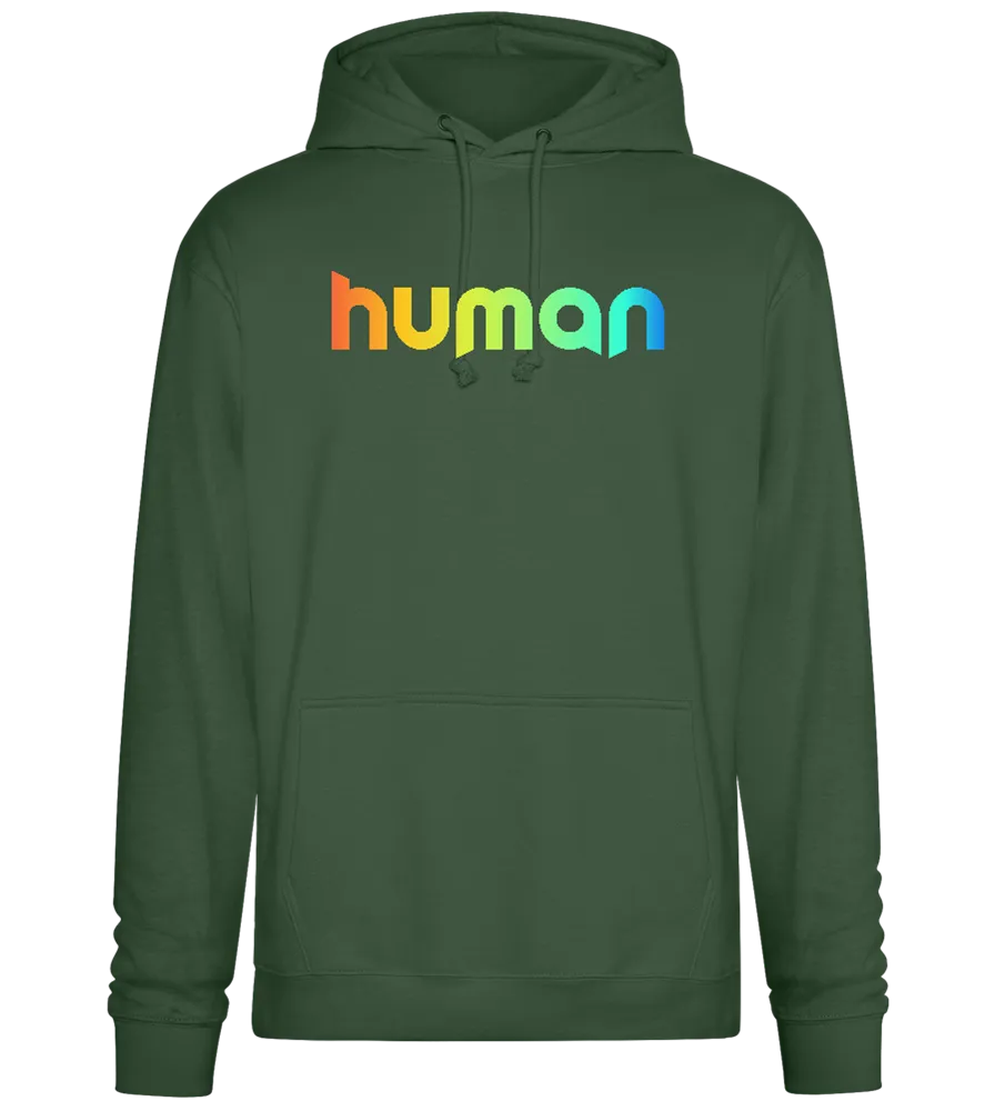 Human Rainbow Letters Design - Premium Essential Unisex Hoodie