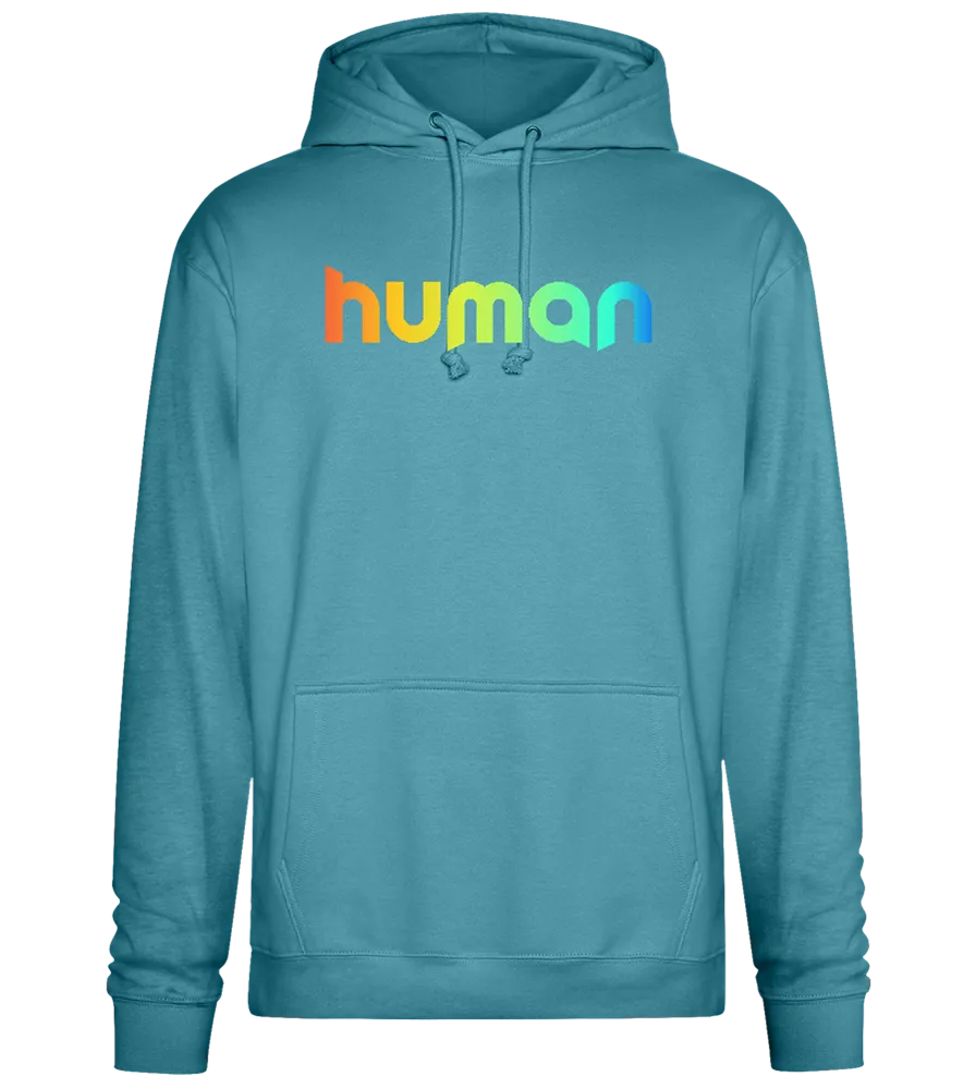 Human Rainbow Letters Design - Premium Essential Unisex Hoodie