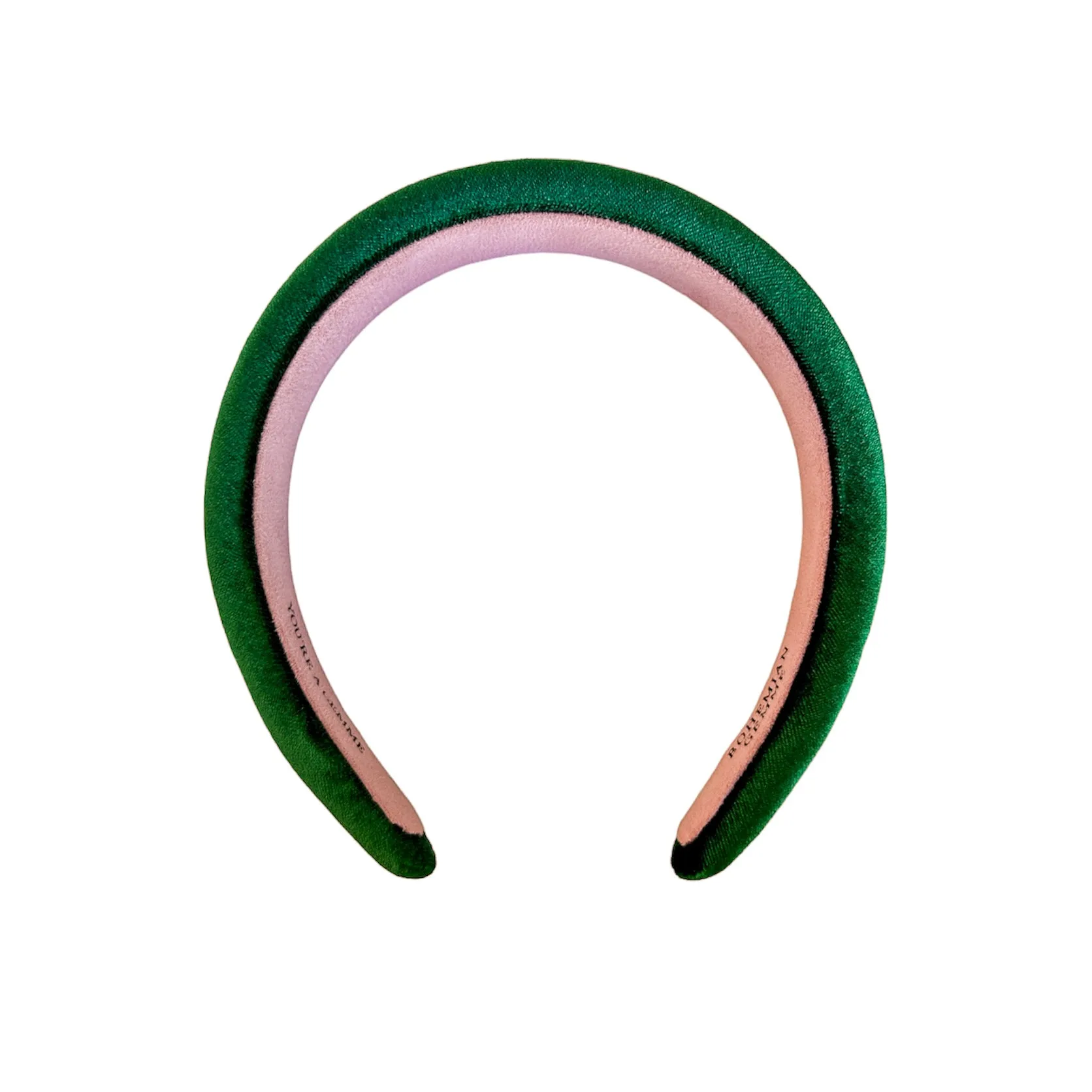 Hunter Green Velvet Slim Headband