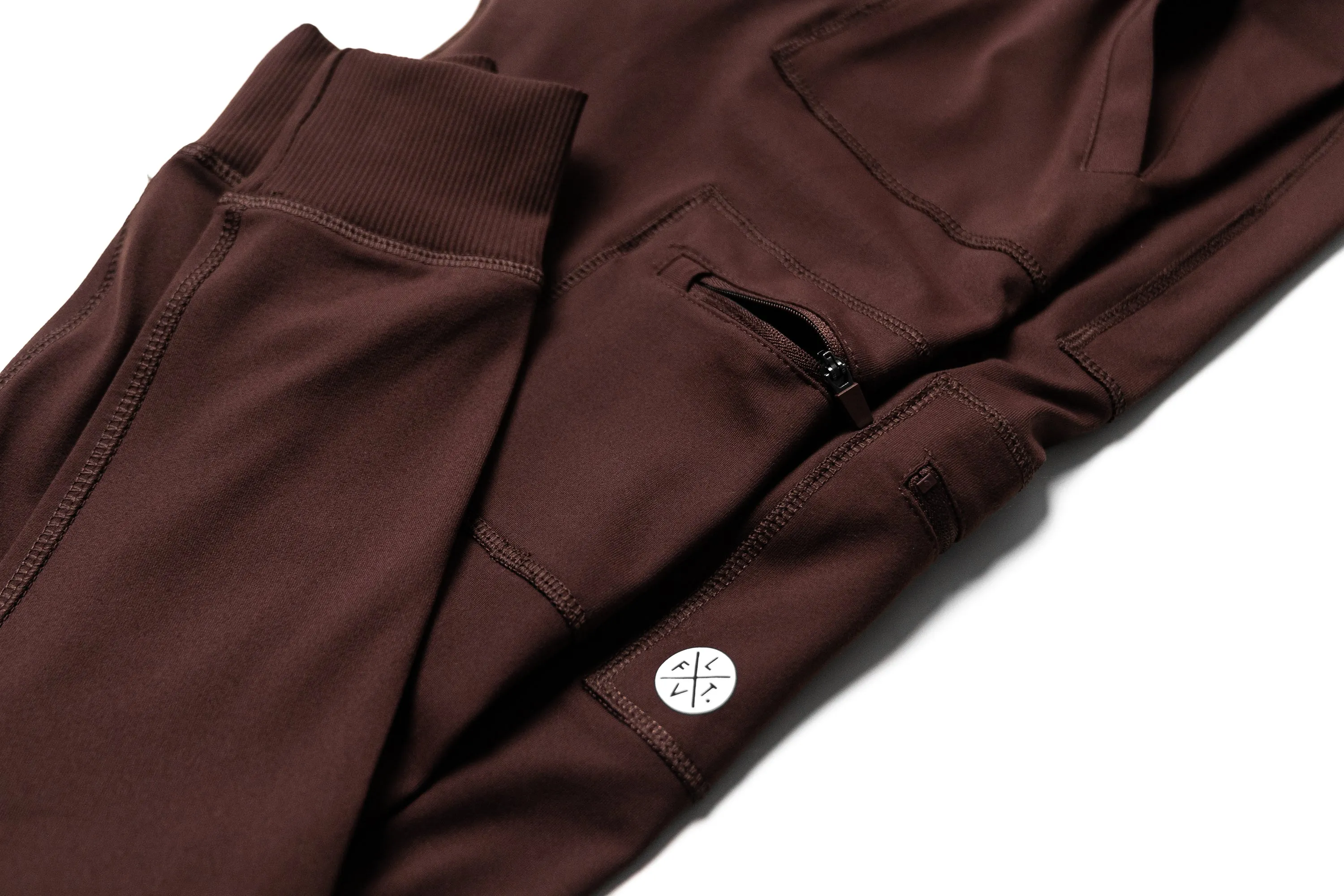 Hybrid Cargo Leggings - Burgundy