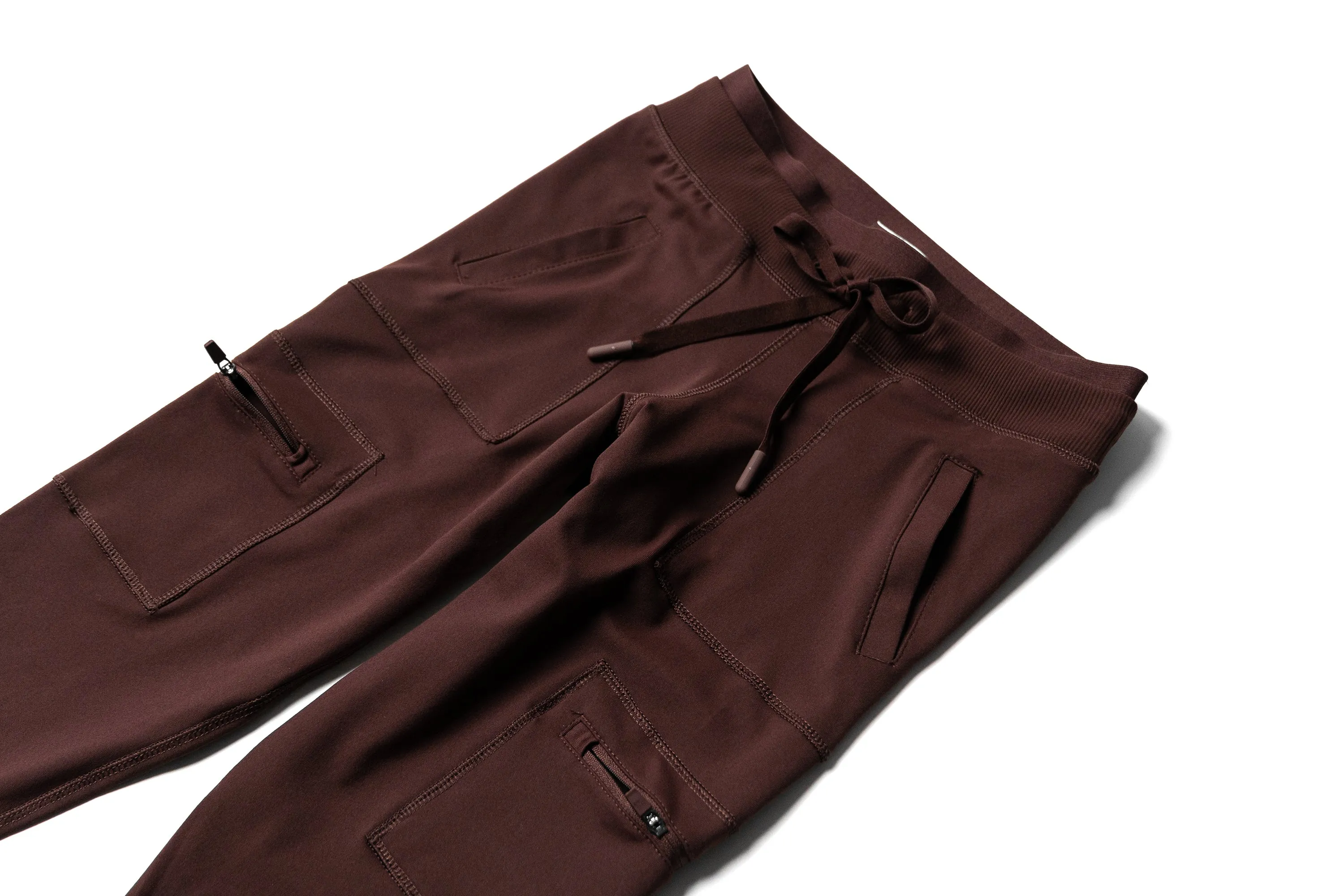 Hybrid Cargo Leggings - Burgundy