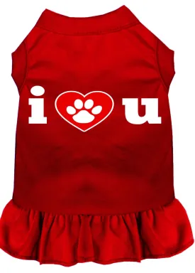 I Heart You Screen Print Dress Red Xxxl (20)