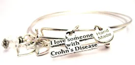 I Love Someone With Crohns Disease Expandable Bangle Bracelet Set