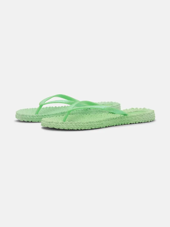 Ilse Jacobsen Flip Flops With Glitter In Bright Minty Green CHEERFUL01 Col 495