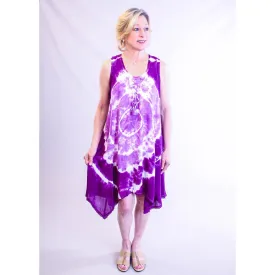 India Boutique Short Tie Dye Umbrella Dress