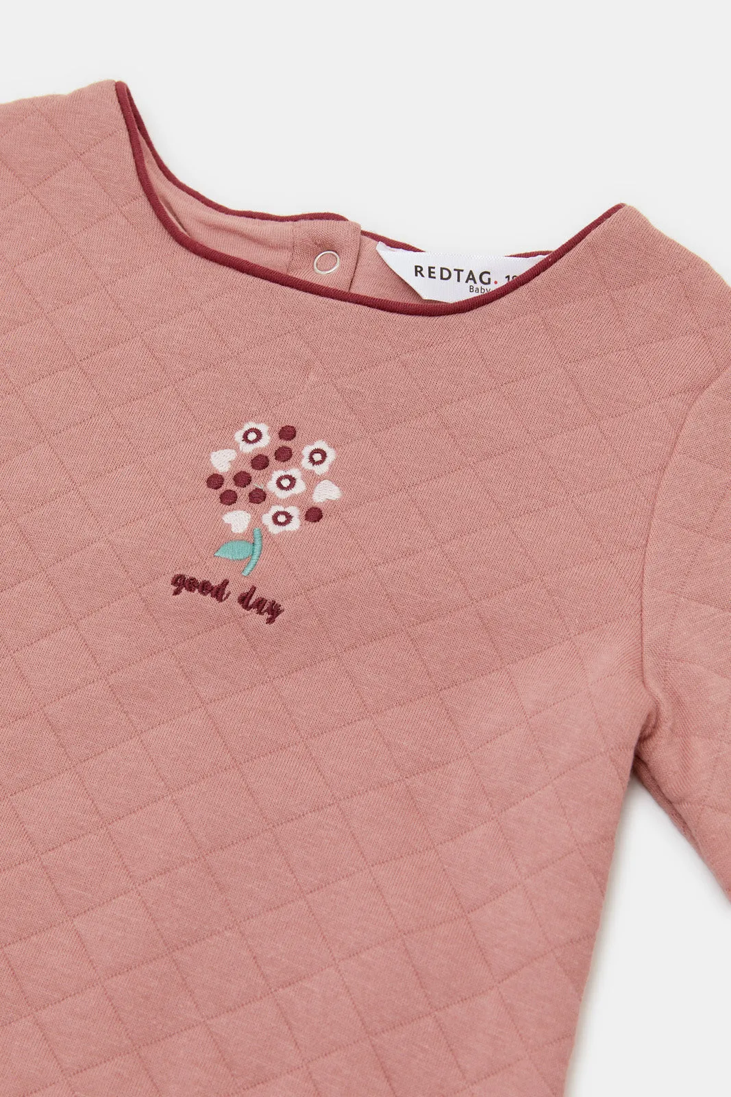 Infant Girls Pink Embellished Sweatshirt