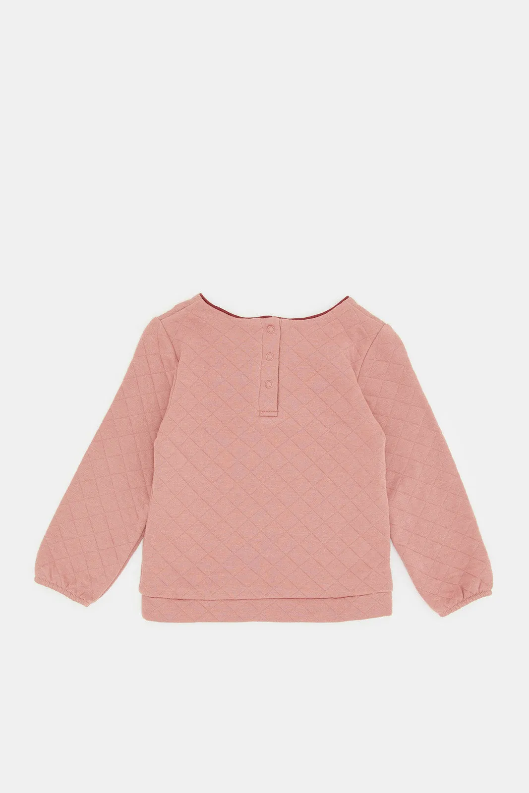 Infant Girls Pink Embellished Sweatshirt