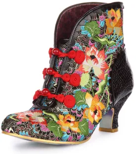 Irregular Choice Lotus Eater In Black Flower For Women