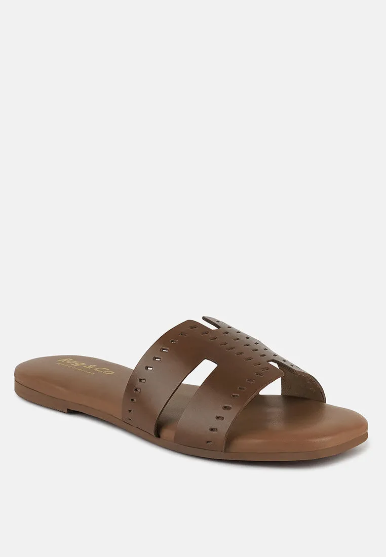 Ivanka Cut Out Slip On Sandals