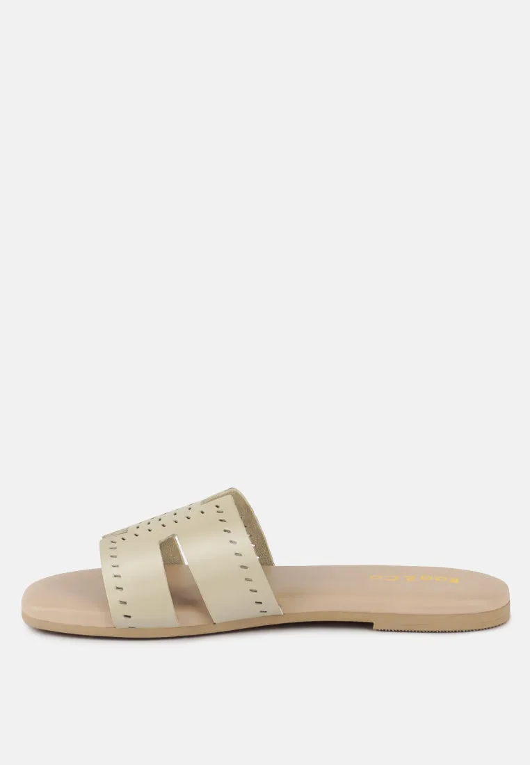 Ivanka Cut Out Slip On Sandals