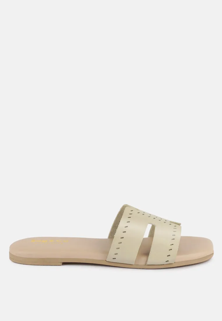 Ivanka Cut Out Slip On Sandals