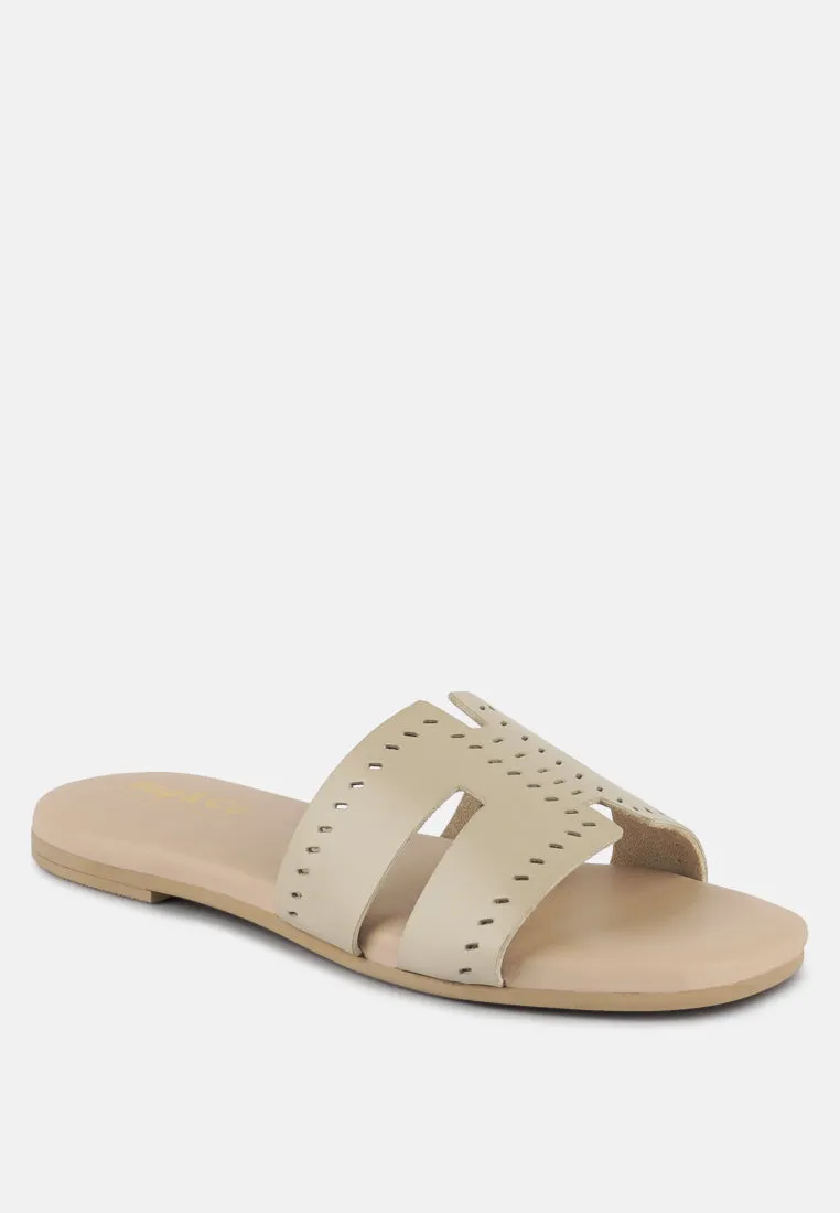 Ivanka Cut Out Slip On Sandals