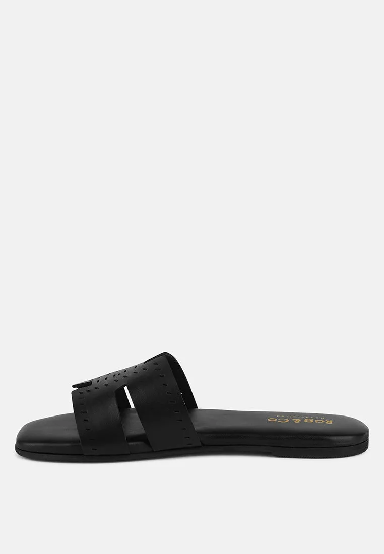 Ivanka Cut Out Slip On Sandals