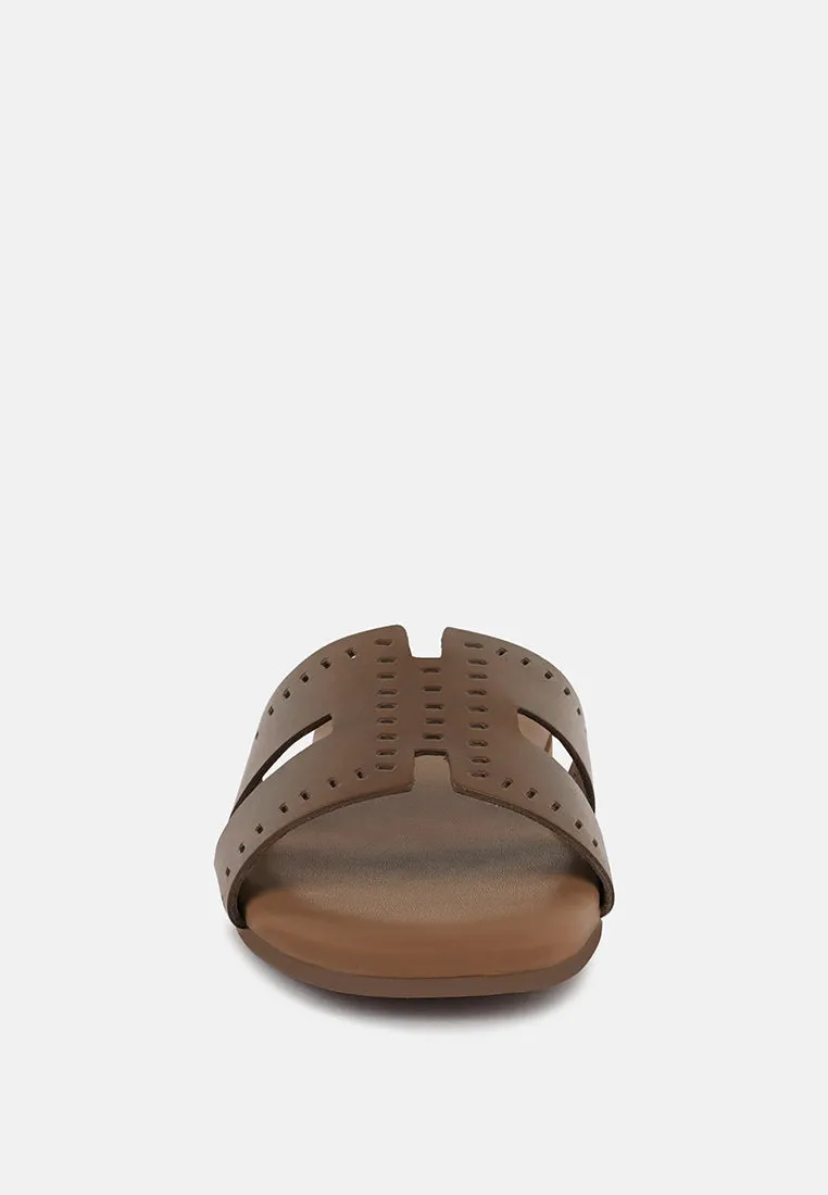 Ivanka Cut Out Slip On Sandals