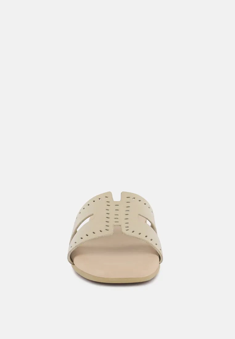 Ivanka Cut Out Slip On Sandals