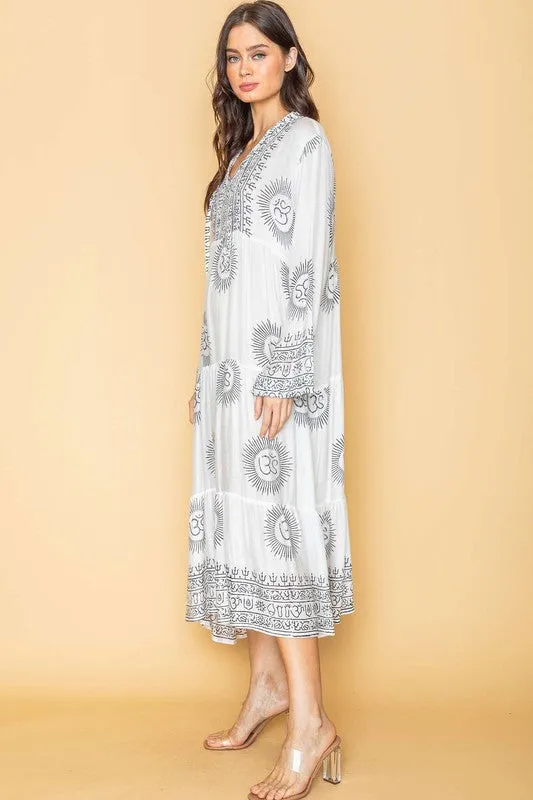 Ivory Bohemian Onesize Gauze Dress