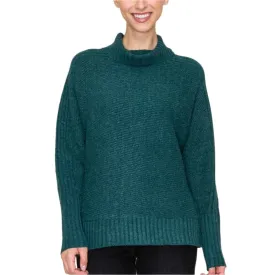 Jade Ribbed Turtleneck Sweater